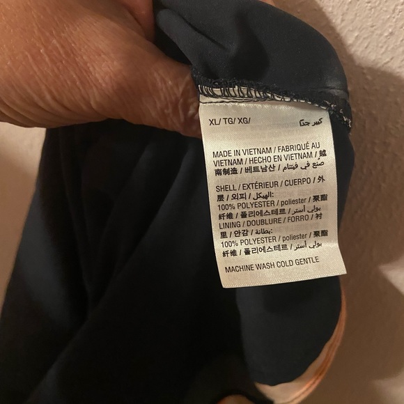 Navy and coral wrap blouse XL -NWT - Picture 5 of 5